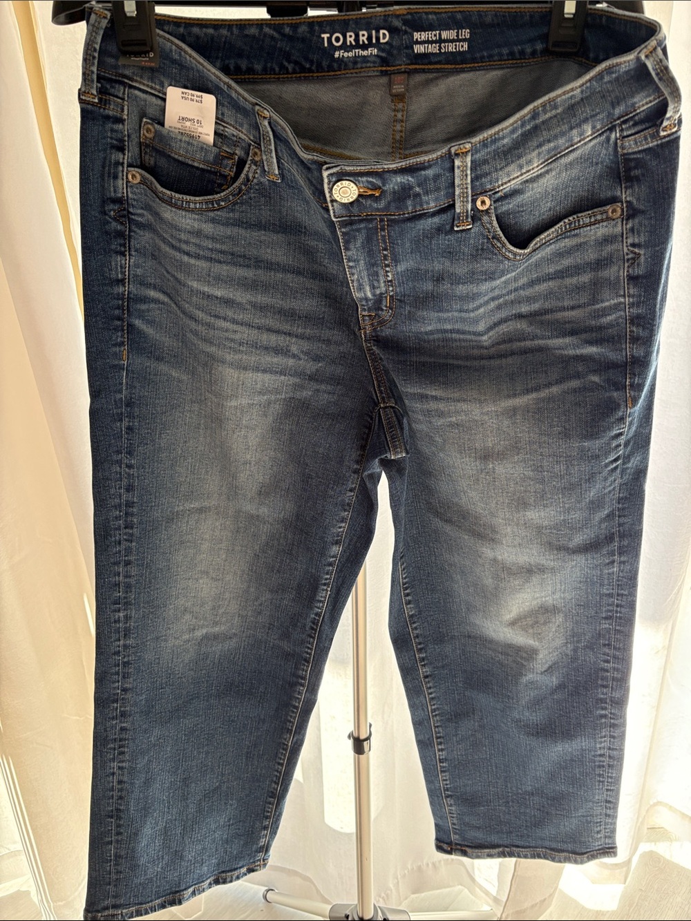 torrid Dark Medium Blue Wide Leg Jeans